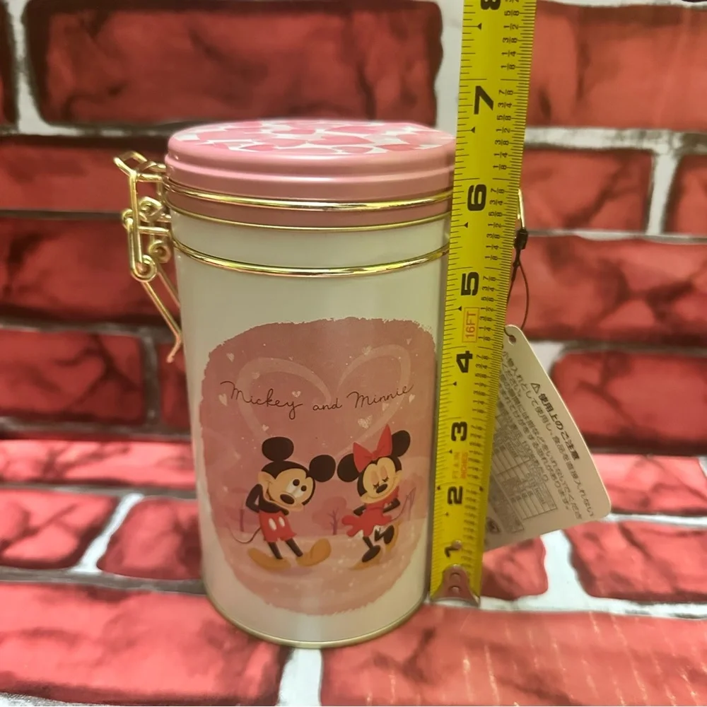 Disney Universal Studios Tokyo Japan Mickey and Minnie Mouse Pink Storage Jar